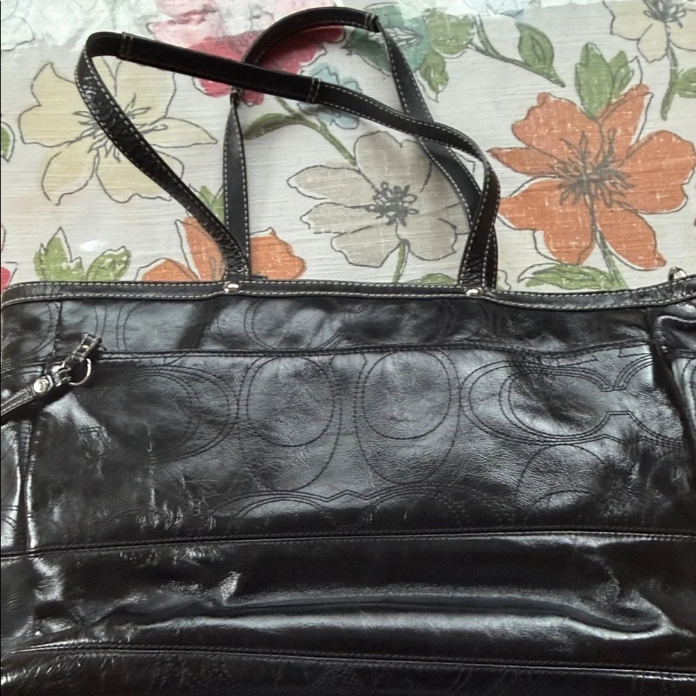 Coach Black Diaper Bag